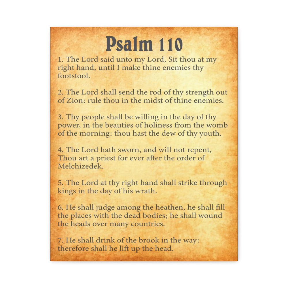 Scripture Walls Psalm 110 Gold Bible Chapter Canvas Christian Wall Art